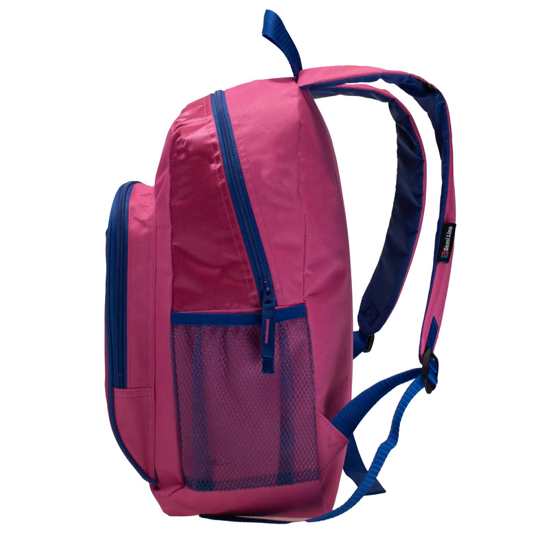 Plecak młodzieżowy miejski - szkolny - różowo-granatowy