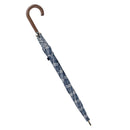 Parasol długi półautomatyczny - granatowy w paski - 118 cm