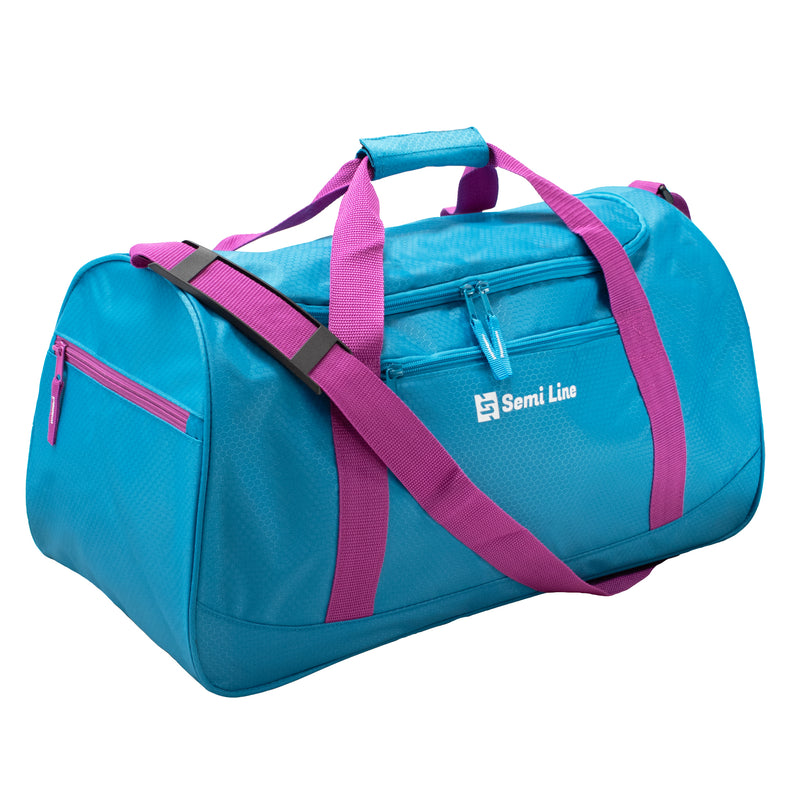 Torba sportowa fitness - niebiesko-fioletowa - 40 l