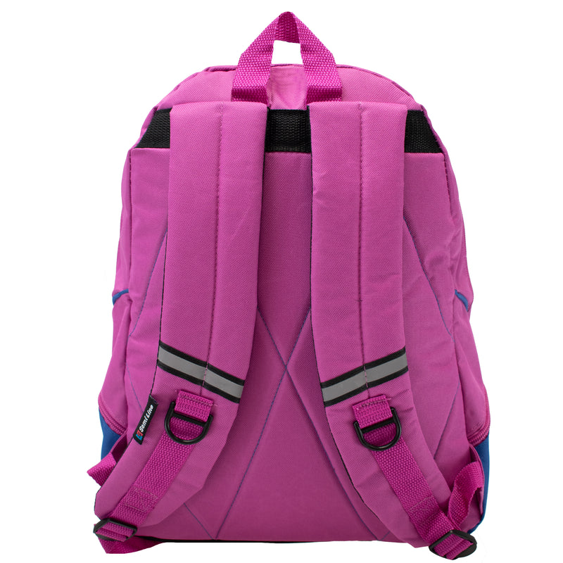 Plecak młodzieżowy miejski - szkolny - dwukomorowy - różowo-granatowy