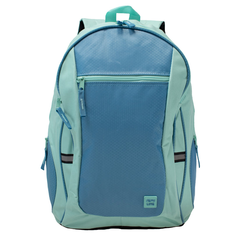 Plecak młodzieżowy miejski - szkolny - dwukomorowy - miętowo-niebieski
