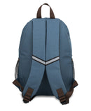 Plecak młodzieżowy miejski - szkolny - dwukomorowy - niebiesko-brązowy