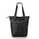 Pikowana pojemna torba typu shopper - czarna