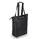 Pikowana pojemna torba typu shopper - czarna