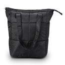 Pikowana pojemna torba typu shopper - czarna