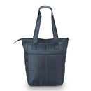 Pikowana pojemna torba typu shopper - granatowa