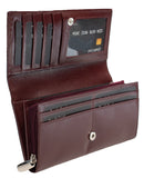 PORTFEL DAMSKI SKÓRZANY - DUŻY - RFID - BORDOWY - W PUDEŁKU