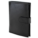 Portfel męski skórzany - średni - RFID - czarny - w pudełku