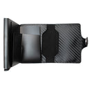 PORTFEL SKÓRZANY - RFID - CZARNY - W PUDEŁKU