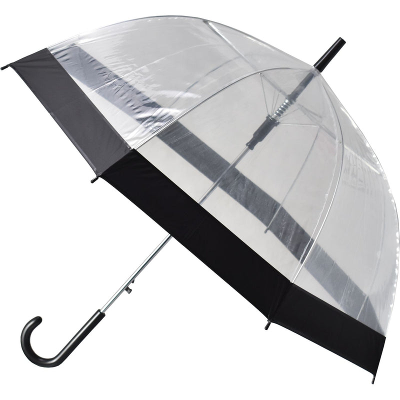 Parasol długi - przezroczysty z czarnym - 90 cm