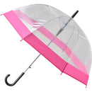 Parasol długi - przezroczysty z różowym - 90 cm