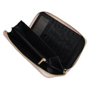 Portfel damski - duży, klasyczny, na zamek - blado różowy - Semi Line