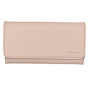 Portfel damski - duży, klasyczny, na klips - blado różowy - Semi Line