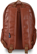 Plecak miejski - eko skóra - brązowy