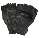 Rękawiczki rowerowe skórzane - czarne