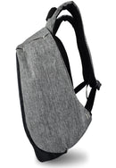 Plecak miejski na laptopa 14" - antykradzieżowy - szaro-czarny