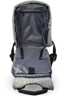 Plecak miejski na laptopa 14" - antykradzieżowy - szaro-czarny