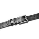 Pasek skórzany męski - do spodni - klasyczny - czarny