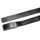 Pasek skórzany męski - do spodni - nowoczesny - dwustronny - czarny / granatowy