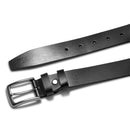 Pasek skórzany męski - do spodni - klasyczny - czarny