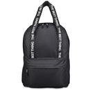 Plecak miejski młodzieżowy z ozdobnymi taśmami - czarny