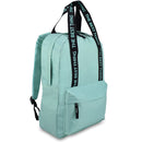 Plecak miejski młodzieżowy z ozdobnymi taśmami - miętowy