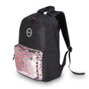 Plecak młodzieżowy miejski - szkolny - z kieszonką - czarny z cekinami