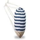 Worek plecak - granatowo-biały w paski