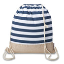 Worek plecak - granatowo-biały w paski