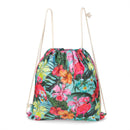 Worek plecak - flamingi kwiaty