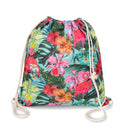 Worek plecak - flamingi kwiaty
