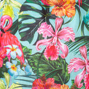 Worek plecak - flamingi kwiaty