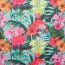 Torba plażowa - flamingi kwiaty