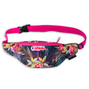 Nerka / biodrówka / saszetka - na pas - w kwiaty różowa