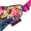 Nerka / biodrówka / saszetka - na pas - w kwiaty różowa