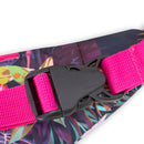 Nerka / biodrówka / saszetka - na pas - w kwiaty różowa