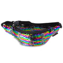 Nerka / biodrówka / saszetka - na pas - czarna w cekiny