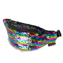 Nerka / biodrówka / saszetka - na pas - czarna w cekiny