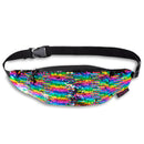 Nerka / biodrówka / saszetka - na pas - czarna w cekiny