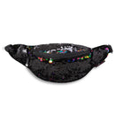 Nerka / biodrówka / saszetka - na pas - czarna w cekiny