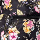 Worek plecak - czarny w kwiaty