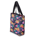 Torba plażowa - flamingi kwiaty