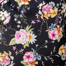 Torba plażowa - czarna w kwiaty