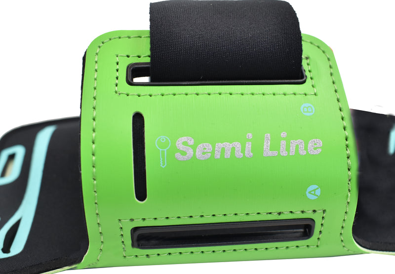 Etui na ramię do biegania - opaska na telefon - zielona - Semi Line